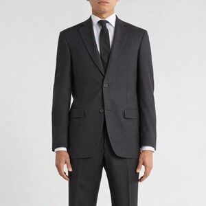 TED BAKER LONDON NWOT 100% Wool 2-Button Jake CT Charcoal Grey Suit Jacket 38R